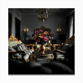 Opulent Living Room Canvas Print