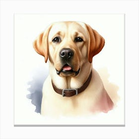 Labrador Retriever portrait in water color 1 Canvas Print