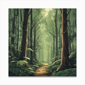 Path In The Forest Canvas Print