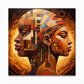 Portrait Of African Women Canvas Print