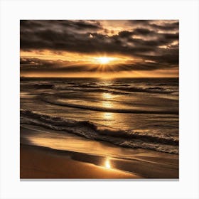 Sunset At The Beach 417 Canvas Print