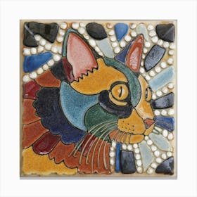 Cat Tile Canvas Print