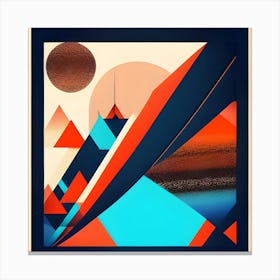 Abstract Mountain Landscape Canvas Print