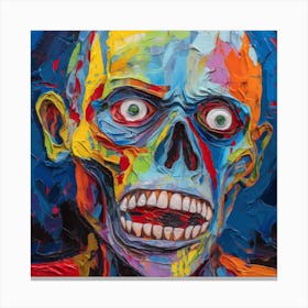 Skeleton Face Canvas Print
