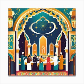 Muslim Prayer Canvas Print