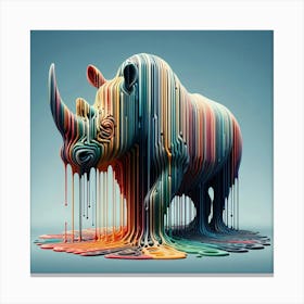 Rhino Art 2 Canvas Print