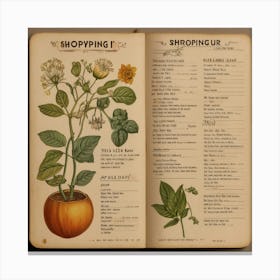 Default Vintage Make A Seedshopping List Aesthetic 3 Canvas Print