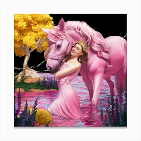 Pink Horse Canvas Print