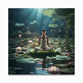 Meditation In The Water paintings art print Canvas Print