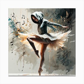 Ballerina Music Canvas Print