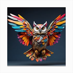 Colorful Owl 2 Canvas Print