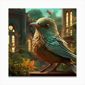 Fairytale Bird 1 Canvas Print