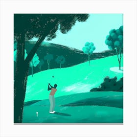 Golfer Playing Golf 11 Canvas Print