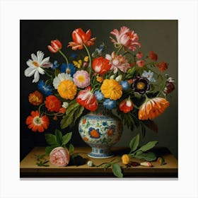 Vase Of Flowers Canvas Print