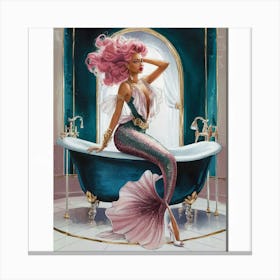 A Stunning Illustration Of A Mermaid With Amber Pi Kohx23ngtwgs7fkffxujgq Paz39uhvqgqsrq4ltobycw Canvas Print