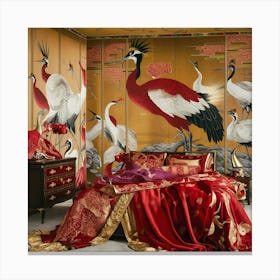 A Stunning Vibrant Illustration Of A Bedroom Adorn Qmsizd1ytpcns Wmq8ptma Kqc Dxdkrqwe59vhq2q3aa Canvas Print