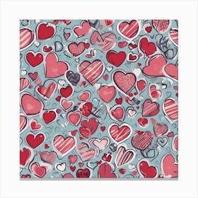 Heart Pattern 10 Canvas Print