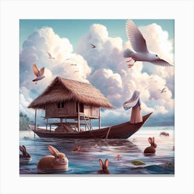 Boat In The Water Canvas Print