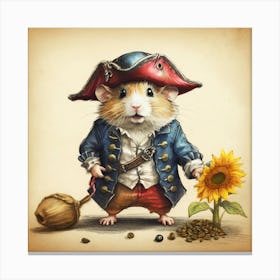 Pirate Hamster 3 Canvas Print