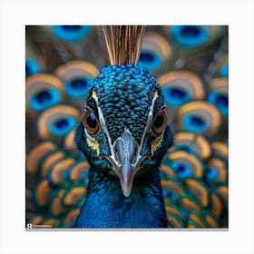 Peacock Portrait 4 Canvas Print