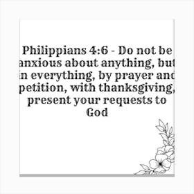 Philippians 4:6 Canvas Print