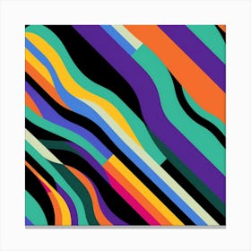 Abtract colorful Swirly Lines Canvas Print