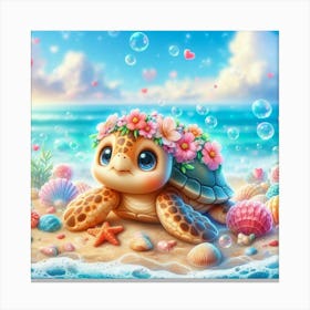 Cute Sea Turtle Canvas Print