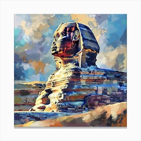 A Sphinx In Giza Expressive Strokes Illustration 1719992152 4 Canvas Print