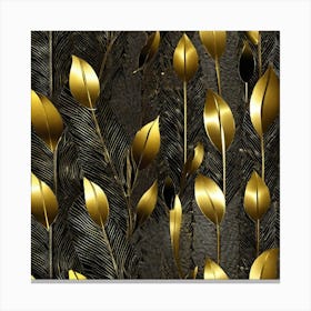 Gold Leaves 1 Canvas Print