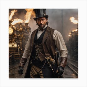 AI Steampunk Hugh Jackman Canvas Print