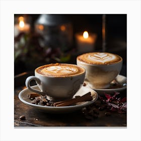 Coffee Cup Latte Art Canvas Print