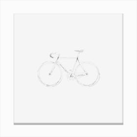Bicycle On A Black Background Canvas Print