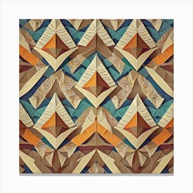 Firefly Beautiful Modern Abstract Detailed Native American Tribal Pattern And Symbols With Uniformed (14) Canvas Print