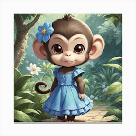 Monkey Fashionista Canvas Print