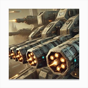 Tytan Class Dreadnought Railguns Iron Commonwealth Canvas Print