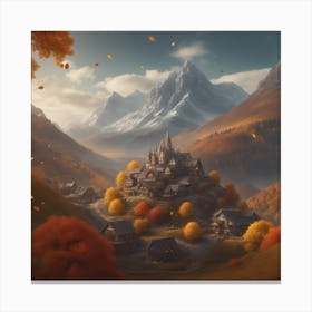 Autumn Village 18 Canvas Print