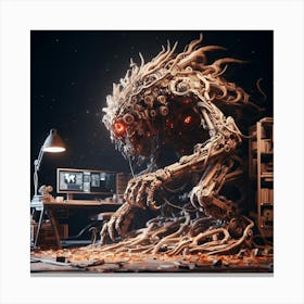 Monster Computer Art Canvas Print