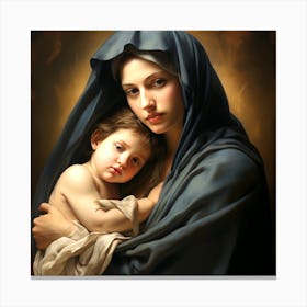 Virgin And Child 4 Canvas Print