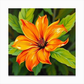 Orange Flower Canvas Print