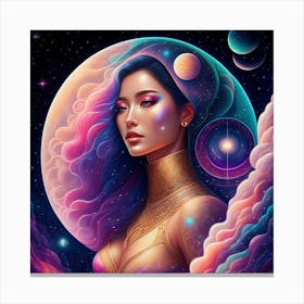 Galaxy Girl Canvas Print