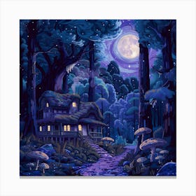 Night In The Forest Canvas Print