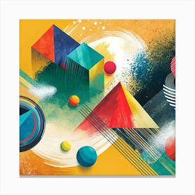 Abstract Geometric Painting Canvas Print