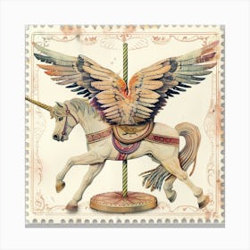 Carousel Unicorn Canvas Print