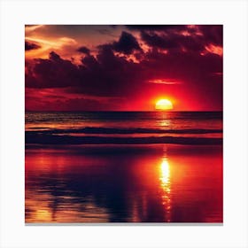 Sunset Over The Ocean 33 Canvas Print