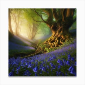 Bluebells In The Forest 18 Canvas Print