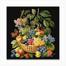 A collection of different delicious fruits 11 Canvas Print