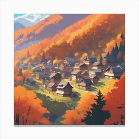 Autumn Village 20 Canvas Print