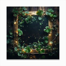 Frame With Shamrocks 1 Canvas Print