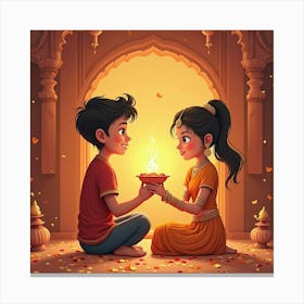 Happy Diwali 1 Canvas Print