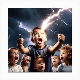 Lightning In The Sky Canvas Print